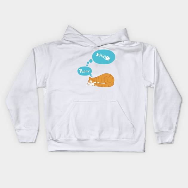 Cat Dreams Kids Hoodie by SWON Design